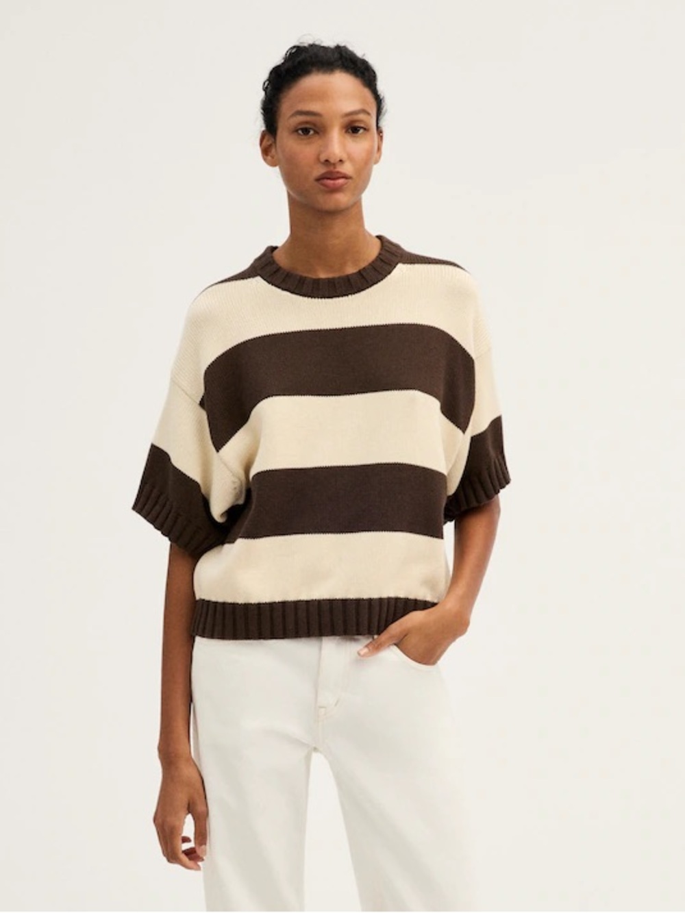 NWT Madewell Relaxed Sweater Tee in 100% Cotton, Size M $88